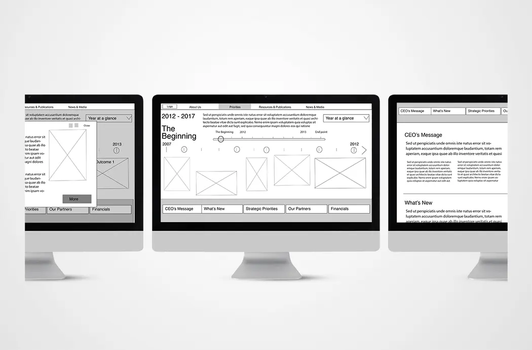 CPAC microsite wireframes