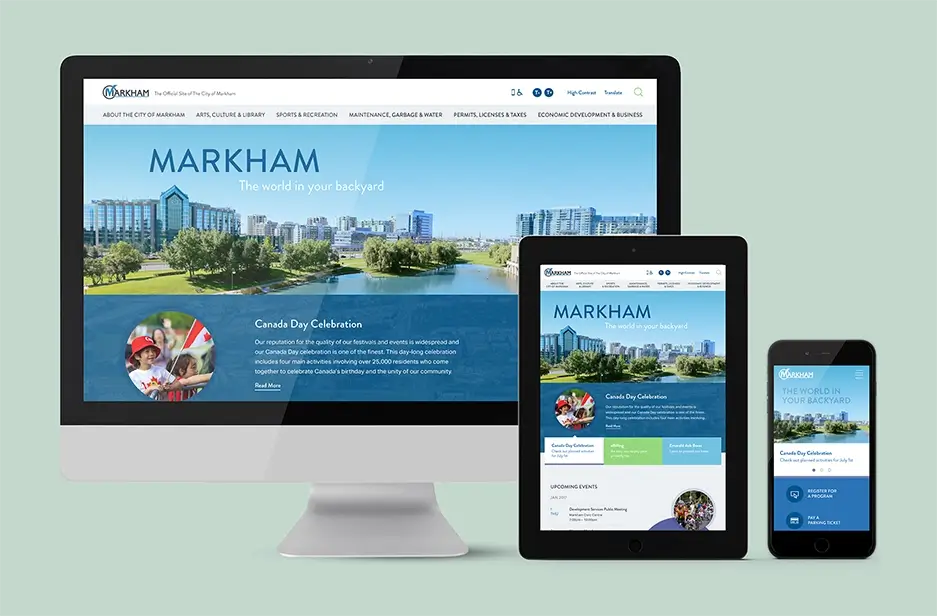 city of markham website UX design case study